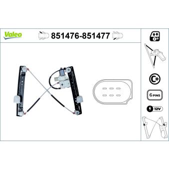 Lève-vitre VALEO OEM 6M21U27009AA Lève-vitre VALEO OEM 6M21U27009AA