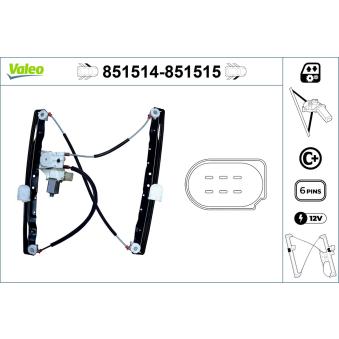 Lève-vitre VALEO 851514