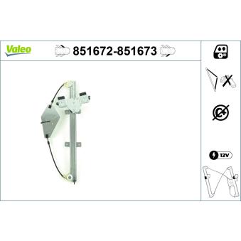 Lève-vitre VALEO 851672 pour HONDA CR-V 2.2 i-DTEC - 150cv