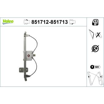 Lève-vitre VALEO 851712 pour RENAULT R9 1.5 dCi 110 - 110cv