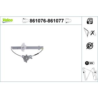 Lève-vitre arrière gauche VALEO [861076]