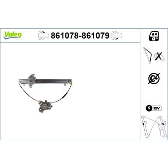 Lève-vitre avant gauche VALEO OEM 8240429012