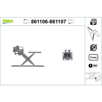 Lève-vitre arrière gauche VALEO [861106]