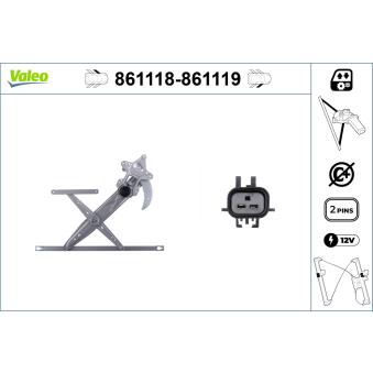Lève-vitre avant gauche VALEO OEM 55076467AG