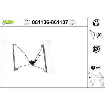 Lève-vitre avant droit VALEO OEM 55076466AG