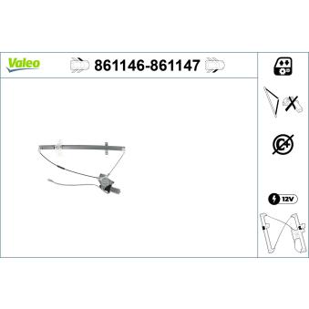 Lève-vitre avant droit VALEO 861147