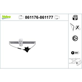 Lève-vitre avant droit VALEO 861177 pour LEXUS IS 300h - 181cv