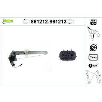 Lève-vitre arrière droit VALEO 861213