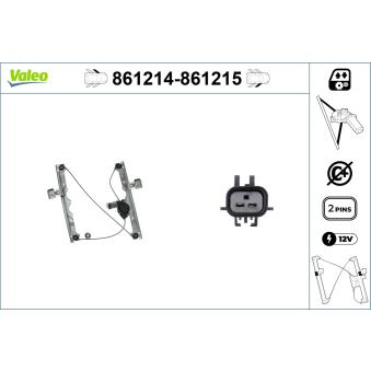 Lève-vitre avant gauche VALEO OEM 68045697AG