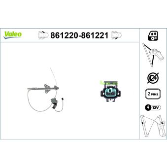 Lève-vitre avant droit VALEO OEM 55154958AI Lève-vitre avant droit VALEO OEM 55154958AI
