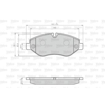 Jeu de 4 plaquettes de frein avant VALEO OEM 5801268964 Jeu de 4 plaquettes de frein avant VALEO OEM 5801268964