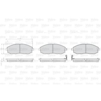 Jeu de 4 plaquettes de frein avant VALEO OEM 581014AA30