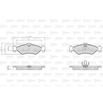 Jeu de 4 plaquettes de frein arrière VALEO OEM 24205620