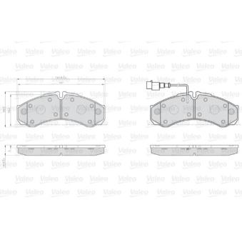 Jeu de 4 plaquettes de frein avant VALEO OEM 5001844747