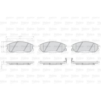 Jeu de 4 plaquettes de frein avant VALEO OEM 5810147A00