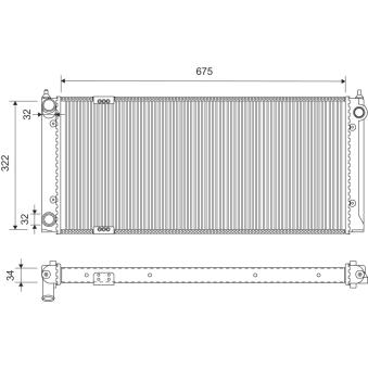 Radiateur, refroidissement du moteur VALEO OEM 191121253