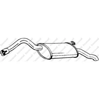 Silencieux arrière BOSAL OEM 6U7253609E
