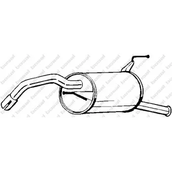Silencieux arrière BOSAL 228-145 pour TOYOTA STARLET 1.3 12V - 75cv