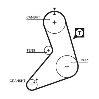 Courroie crantée GATES 5079 Courroie crantée GATES 5079
