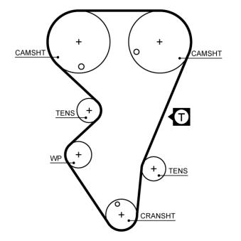 Courroie crantée GATES OEM 91541318