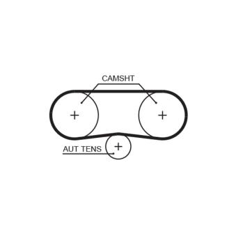 Courroie crantée GATES 5516XS pour SKODA OCTAVIA 1.4 - 75cv