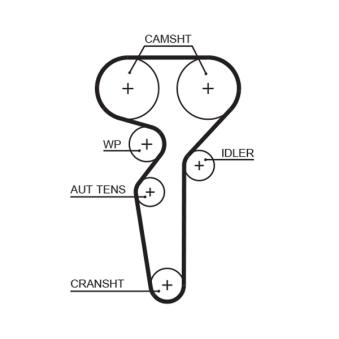 Courroie crantée GATES OEM 55230818 Courroie crantée GATES OEM 55230818