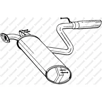 Silencieux arrière BOSAL 228-469 pour TOYOTA CELICA 1.8 16V VT-i - 143cv