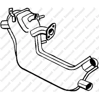 Silencieux central BOSAL 233-001 pour VOLKSWAGEN TRANSPORTER - COMBI 1,5 - 44cv