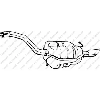 Silencieux arrière BOSAL 233-205 pour VOLKSWAGEN PASSAT 1.6 - 102cv
