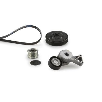 Jeu de courroies trapézoïdales à nervures GATES K126DPK1195 pour SEAT LEON 1.8 20V - 125cv