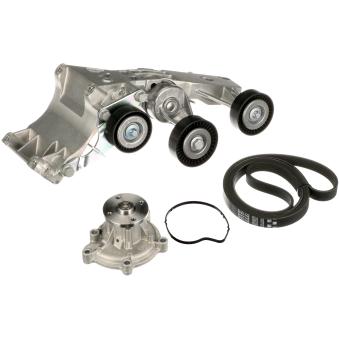 Pompe à eau+Jeu de courroie trapézoïdale à nervures GATES [KP15PK1745]