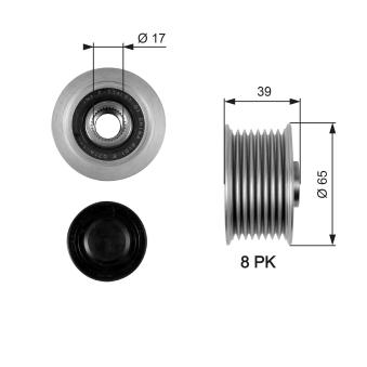 Poulie roue libre, alternateur GATES OEM RF5C18330A