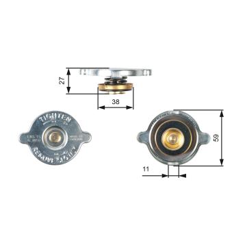 Bouchon de radiateur GATES [RC116]