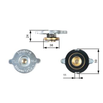 Bouchon de radiateur GATES RC120