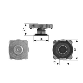 Bouchon de radiateur GATES RC129