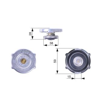 Bouchon de radiateur GATES RC135 pour CHEVROLET LUMINA 3.8 - 167cv