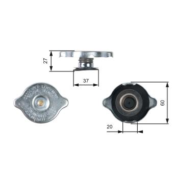 Bouchon, réservoir de liquide de refroidissement GATES RC217