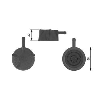Bouchon, réservoir de liquide de refroidissement GATES OEM 025121321B