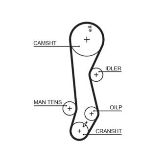 Courroie de distribution GATES OEM 1356819115
