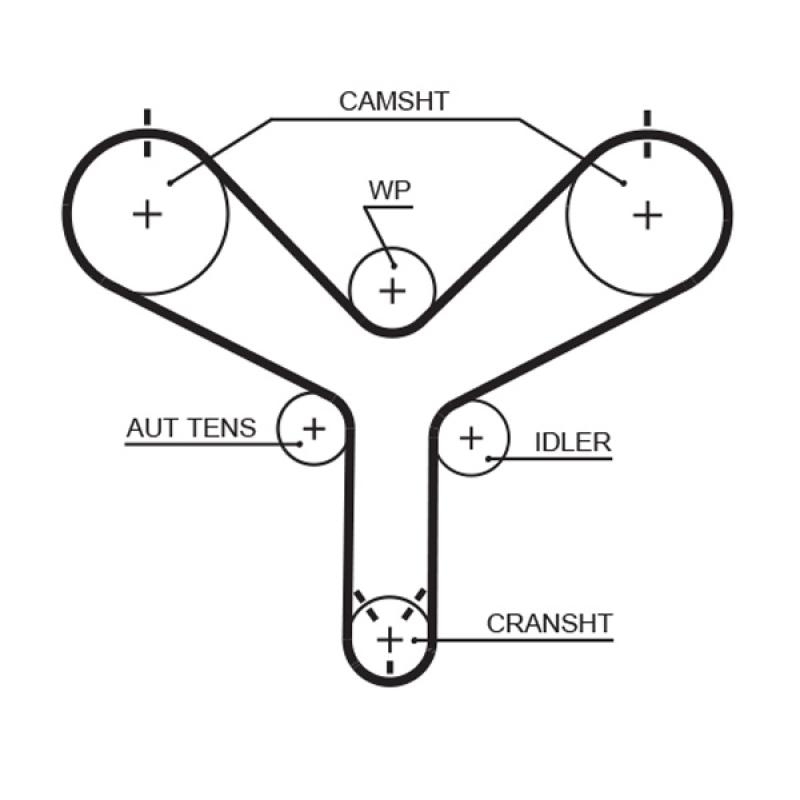 Courroie crantée GATES T298 - Visuel 1