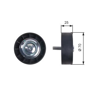 Poulie renvoi/transmission, courroie trapézoïdale à nervures GATES T36402 pour IVECO DAILY 35 S 11 V.35 C 11 V - 106cv