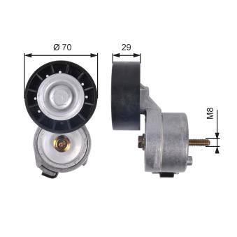 Poulie-tendeur, courroie trapézoïdale à nervures GATES [T39139]