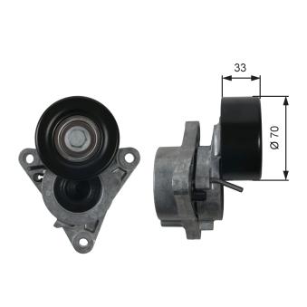 Poulie-tendeur, courroie trapézoïdale à nervures GATES T39171