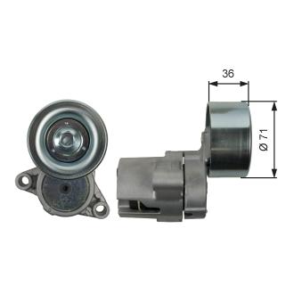 Poulie-tendeur, courroie trapézoïdale à nervures GATES OEM RF5G15980A