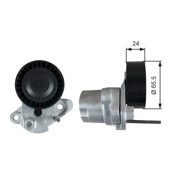 Poulie-tendeur, courroie trapézoïdale à nervures GATES T39387 pour CHEVROLET ASTRO 1.6 - 110cv