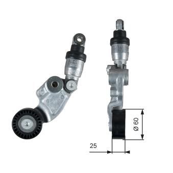 Poulie-tendeur, courroie trapézoïdale à nervures GATES OEM SH0115980C