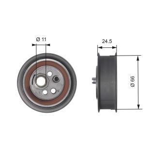 Poulie-tendeur, courroie crantée GATES T41103