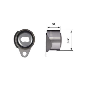 Poulie-tendeur, courroie crantée GATES T41157 pour RENAULT R19 1.8 - 110cv