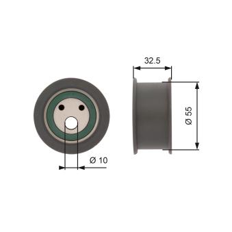 Poulie-tendeur, courroie crantée GATES T42041A