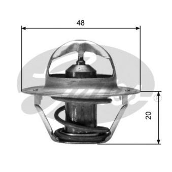 Thermostat d'eau GATES TH00391G2 pour CITROEN C5 0.9 - 40cv